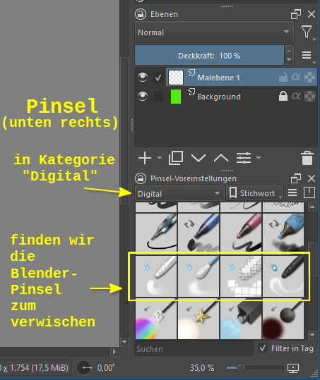 Pinsel zum Verwischen